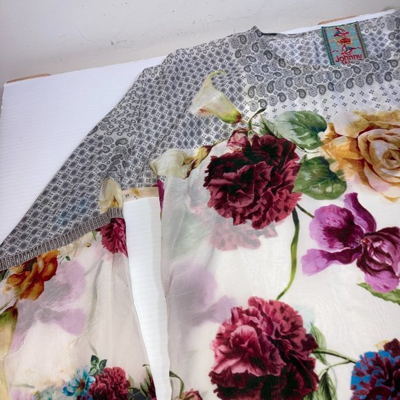 Johnny Was Floral Linden Top Tunic Boho Sz XS NWT C16219A-9 - Picture 4 of 12